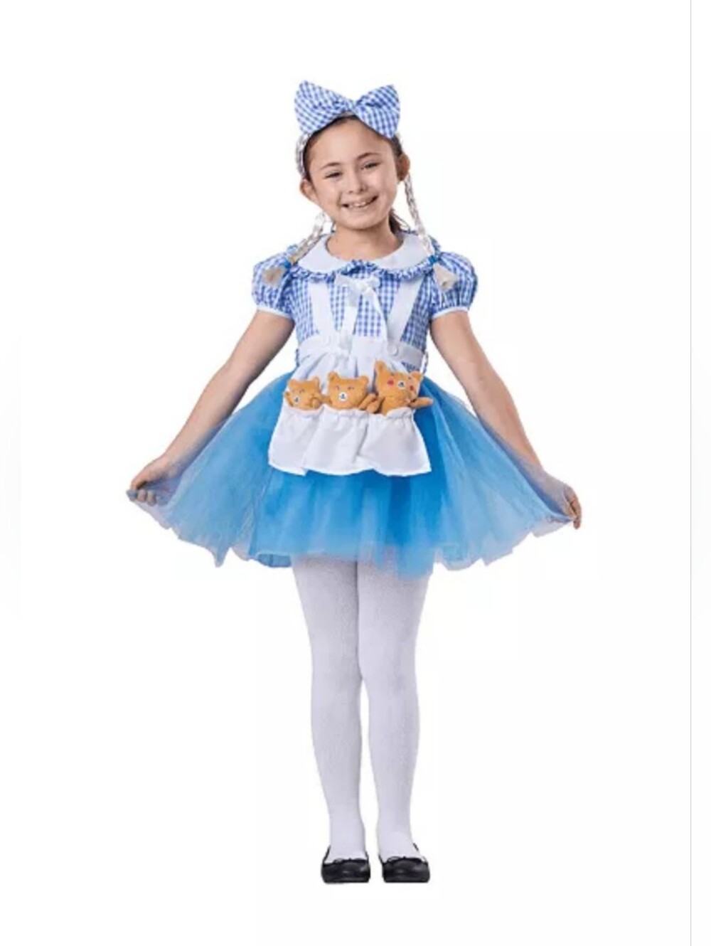 Goldilocks & Three Bears Blue Gingham Kids Costume Dress with Tutu 4T Nwot